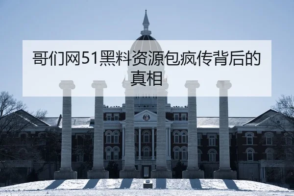 哥们网51黑料资源包疯传背后的真相