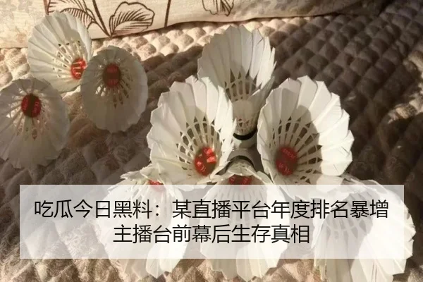 吃瓜今日黑料：某直播平台年度排名暴增主播台前幕后生存真相